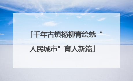 千年古镇杨柳青绘就“人民城市”育人新篇
