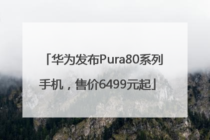 华为发布Pura80系列手机，售价6499元起