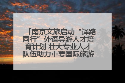 南京文旅启动“译路同行”外语导游人才培育计划 壮大专业人才队伍助力重要国际旅游目的地建设