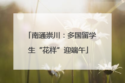 南通崇川：多国留学生“花样”迎端午