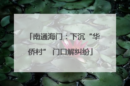 南通海门：下沉“华侨村” 门口解纠纷