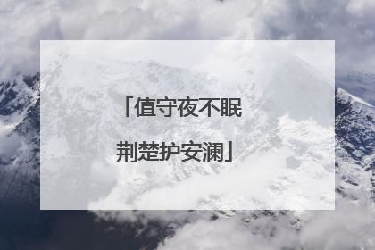 值守夜不眠 荆楚护安澜