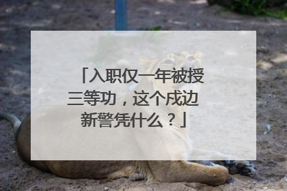 入职仅一年被授三等功，这个戍边新警凭什么？