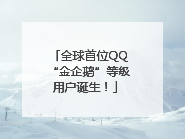全球首位QQ“金企鹅”等级用户诞生！