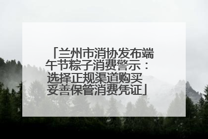 兰州市消协发布端午节粽子消费警示：选择正规渠道购买 妥善保管消费凭证