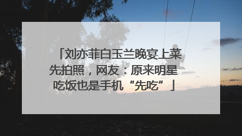 刘亦菲白玉兰晚宴上菜先拍照，网友：原来明星吃饭也是手机“先吃”