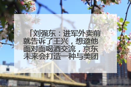 刘强东：进军外卖前就告诉了王兴，想邀他面对面喝酒交流，京东未来会打造一种与美团不同的商业模式