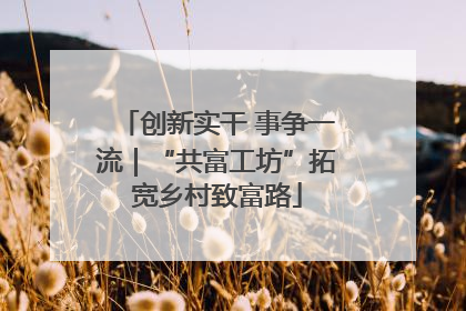 创新实干 事争一流｜“共富工坊”拓宽乡村致富路