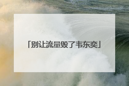别让流量毁了韦东奕