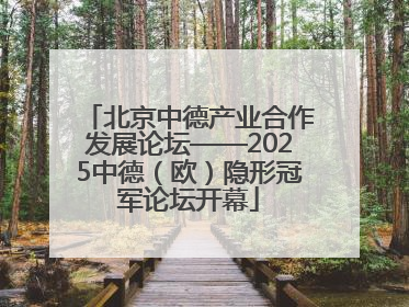 北京中德产业合作发展论坛——2025中德（欧）隐形冠军论坛开幕