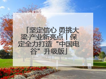 坚定信心 勇挑大梁·产业新亮点丨保定全力打造“中国电谷”升级版