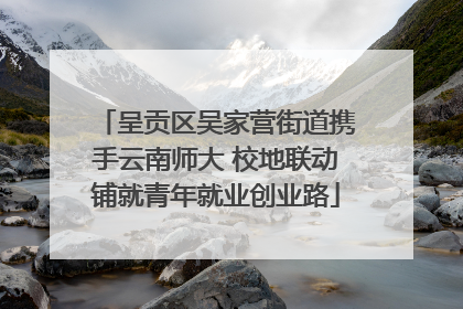 呈贡区吴家营街道携手云南师大 校地联动铺就青年就业创业路