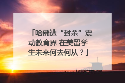 哈佛遭“封杀”震动教育界 在美留学生未来何去何从？