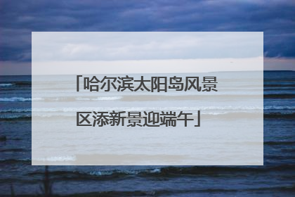 哈尔滨太阳岛风景区添新景迎端午