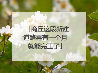 商丘这段新建道路再有一个月就能完工了