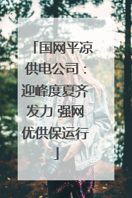 国网平凉供电公司：迎峰度夏齐发力 强网优供保运行