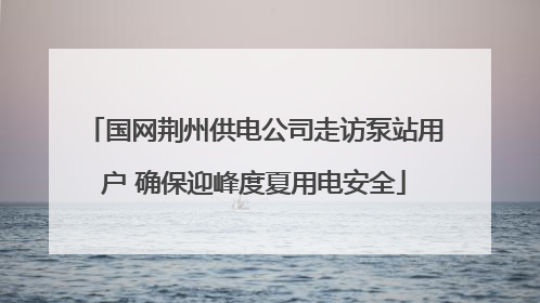 国网荆州供电公司走访泵站用户 确保迎峰度夏用电安全