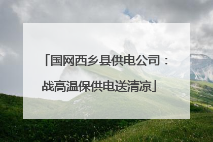 国网西乡县供电公司：战高温保供电送清凉