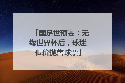 国足世预赛：无缘世界杯后，球迷低价抛售球票