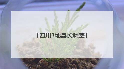 四川3地县长调整