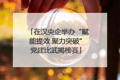 在汉央企举办“赋能提效 聚力突破”党建比武揭榜赛