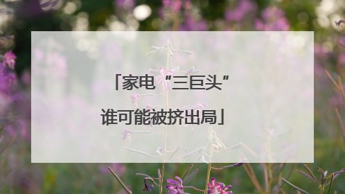 家电“三巨头”谁可能被挤出局