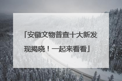 安徽文物普查十大新发现揭晓！一起来看看