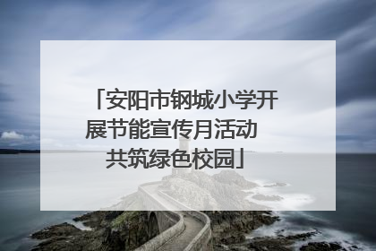 安阳市钢城小学开展节能宣传月活动 共筑绿色校园