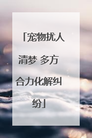 宠物扰人清梦 多方合力化解纠纷