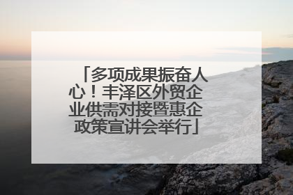多项成果振奋人心！丰泽区外贸企业供需对接暨惠企政策宣讲会举行