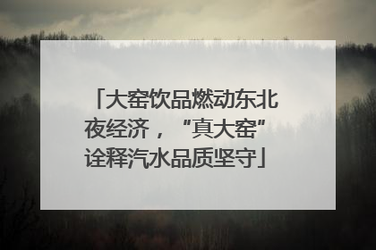 大窑饮品燃动东北夜经济，“真大窑”诠释汽水品质坚守