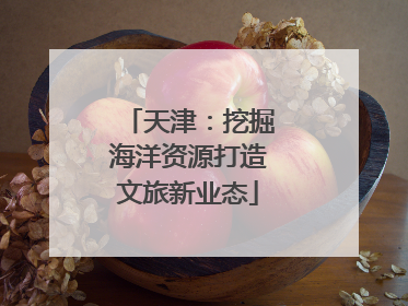 天津：挖掘海洋资源打造文旅新业态