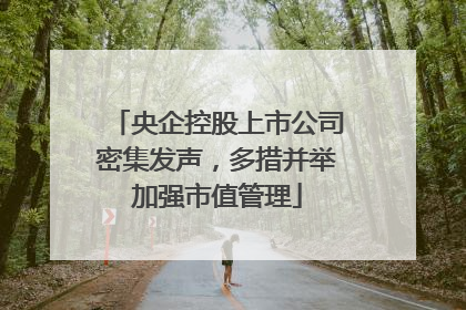 央企控股上市公司密集发声，多措并举加强市值管理