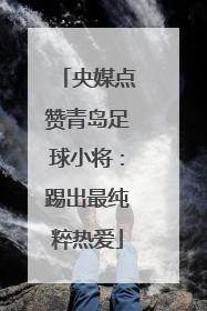 央媒点赞青岛足球小将：踢出最纯粹热爱