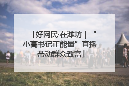 好网民·在潍坊｜“小高书记正能量”直播 带动群众致富