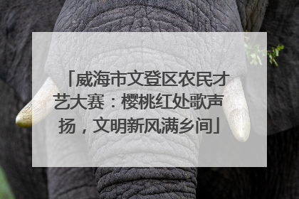 威海市文登区农民才艺大赛：樱桃红处歌声扬，文明新风满乡间