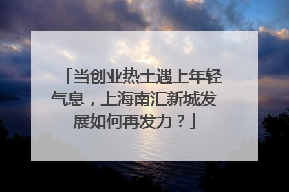 当创业热土遇上年轻气息，上海南汇新城发展如何再发力？