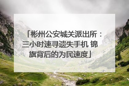 彬州公安城关派出所：三小时速寻遗失手机 锦旗背后的为民速度