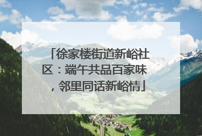 徐家楼街道新峪社区：端午共品百家味，邻里同话新峪情