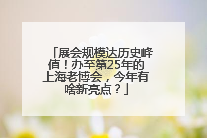 展会规模达历史峰值！办至第25年的上海老博会，今年有啥新亮点？