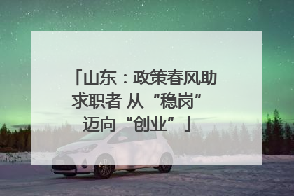 山东：政策春风助求职者 从“稳岗”迈向“创业”