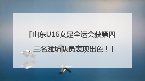 山东U16女足全运会获第四，三名潍坊队员表现出色！