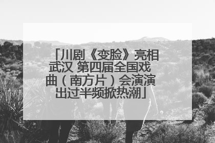 川剧《变脸》亮相武汉 第四届全国戏曲（南方片）会演演出过半频掀热潮
