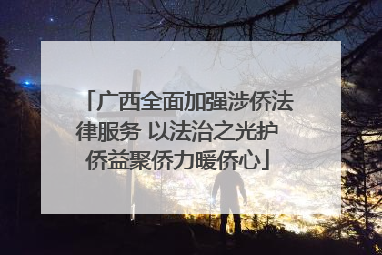 广西全面加强涉侨法律服务 以法治之光护侨益聚侨力暖侨心