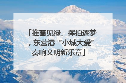 推窗见绿、挥拍逐梦，东营港“小城大爱”奏响文明新乐章