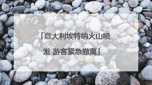 意大利埃特纳火山喷发 游客紧急撤离