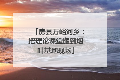 房县万峪河乡：把理论课堂搬到烟叶基地现场