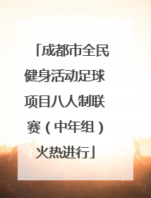 成都市全民健身活动足球项目八人制联赛（中年组）火热进行
