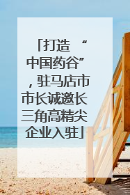 打造 “中国药谷”，驻马店市市长诚邀长三角高精尖企业入驻