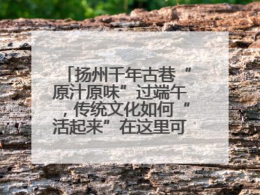 扬州千年古巷“原汁原味”过端午，传统文化如何“活起来”在这里可以找到答案